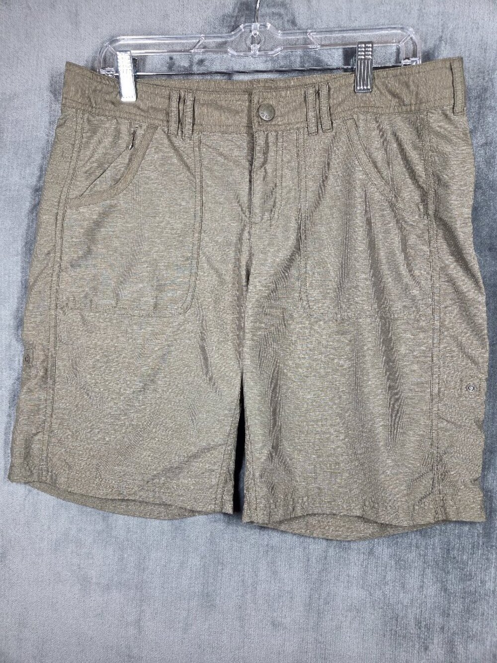The North Face Hiking Shorts Womens Size 10 Horizon 2.0 Roll-Up Beige Quick-Dry